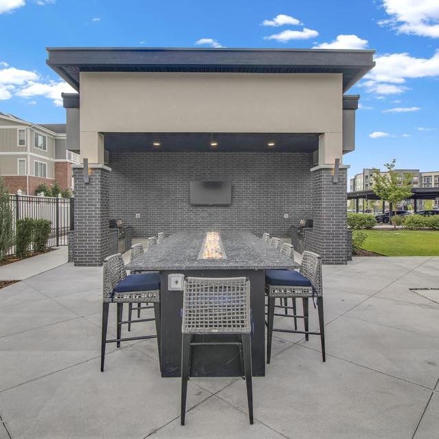 Ember Peaks at American Fork - Outdoor Dining Area with Grilling Station